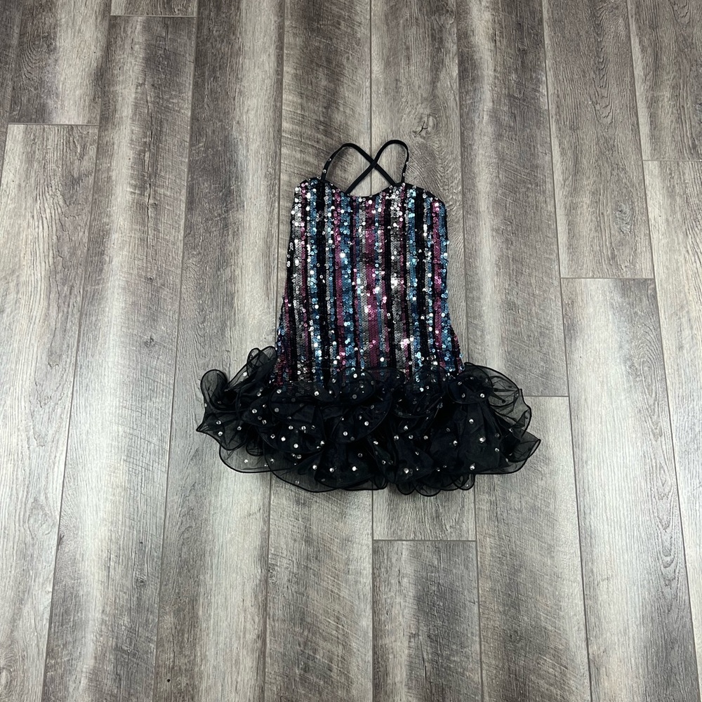 Weissman Kids Black Sequin Dance Costume